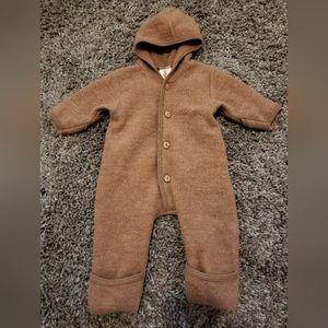 EUC 100% virgin merino wool fleece suit